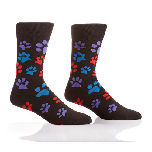 Yo Sox Paw Prints Crew Socks Yo Sox Paw Prints Crew Socks
