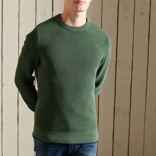 Superdry Academy Dyed Texture Knit Sweater Superdry Academy Dyed Texture Knit Sweater
