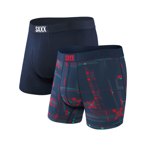 SAXX Ultra 2 Pack - Navy/Pulled Plaid SAXX Ultra 2 Pack - Navy/Pulled Plaid