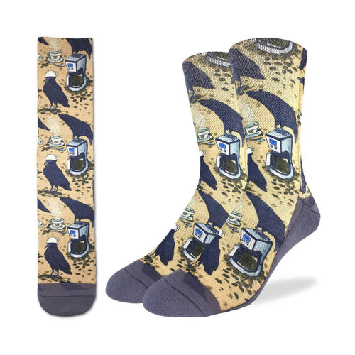 Good Luck Sock Coffee Raven Socks Good Luck Sock Coffee Raven Socks