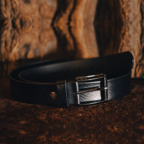 Lindenmann Premium Black Leather Dress Belt Lindenmann Premium Black Leather Dress Belt
