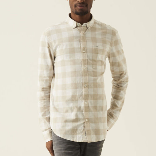 Garcia Beige Checkered L/S Shirt Garcia Beige Checkered L/S Shirt
