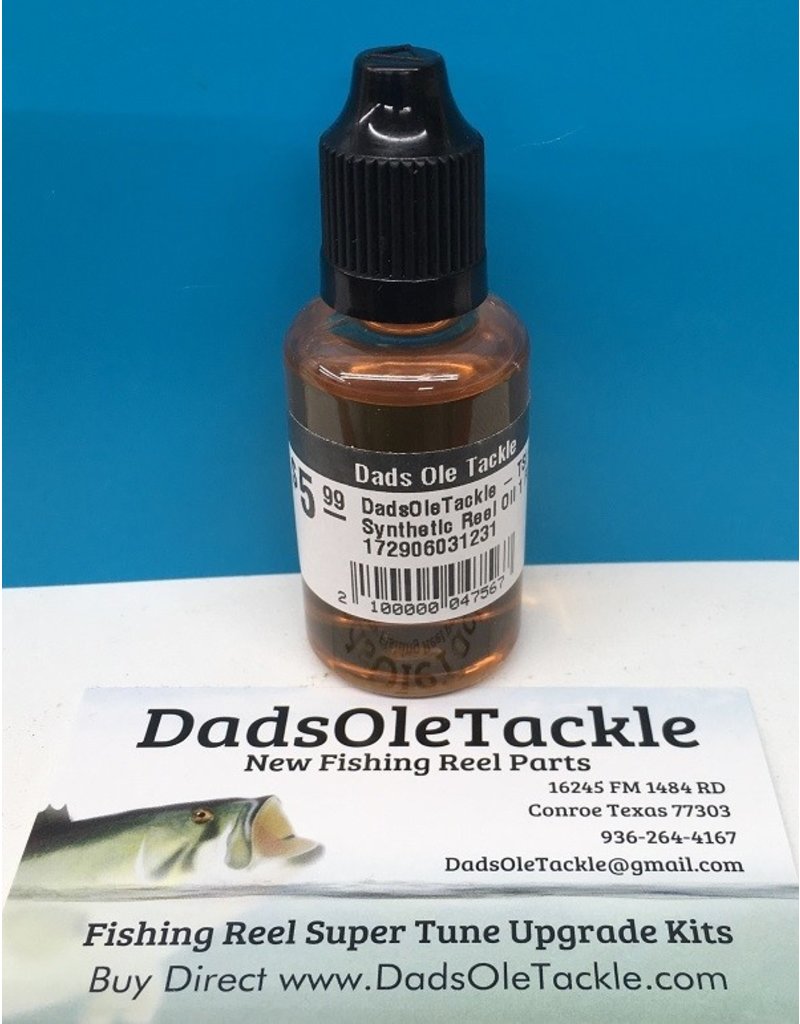 DadsOleTackle - TSI-321 Specially Formulated Synthetic Lubricant Fishing Reel Bearing Oil in 1 oz. Needle Dropper Bottle