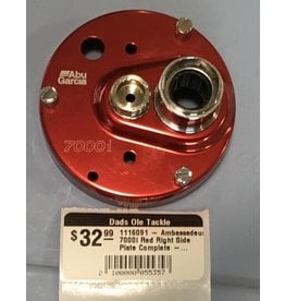 Abu Garcia 1116091 -  Abu Garcia Ambassadeur 7000i Red Right Side Plate Complete -