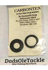 Smoooooth Drag CD102 - CBT A#053-B Carbon Drag Washer set fits Abu Garcia Ambassadeur ROUND REELS YEAR 1988-1989  - CD102
