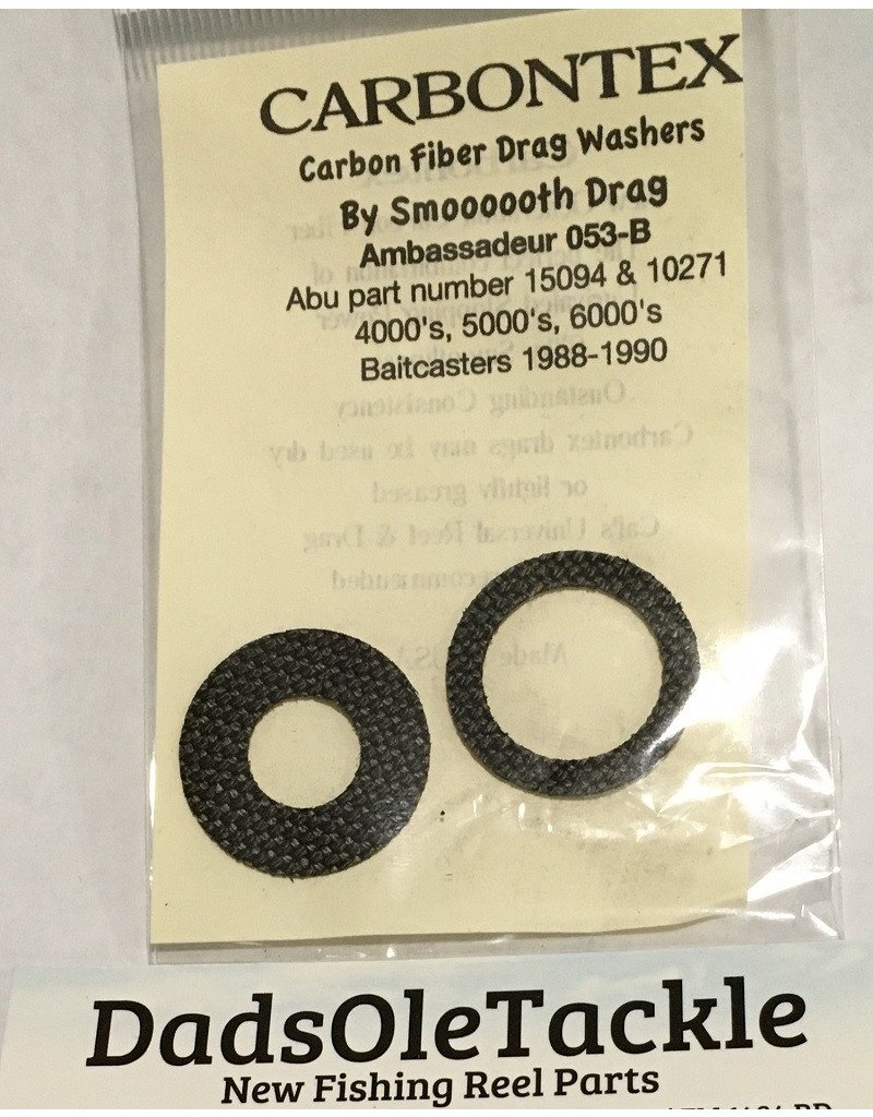 Smoooooth Drag CD102 - CBT A#053-B Carbon Drag Washer set fits Abu Garcia Ambassadeur ROUND REELS YEAR 1988-1989  - CD102