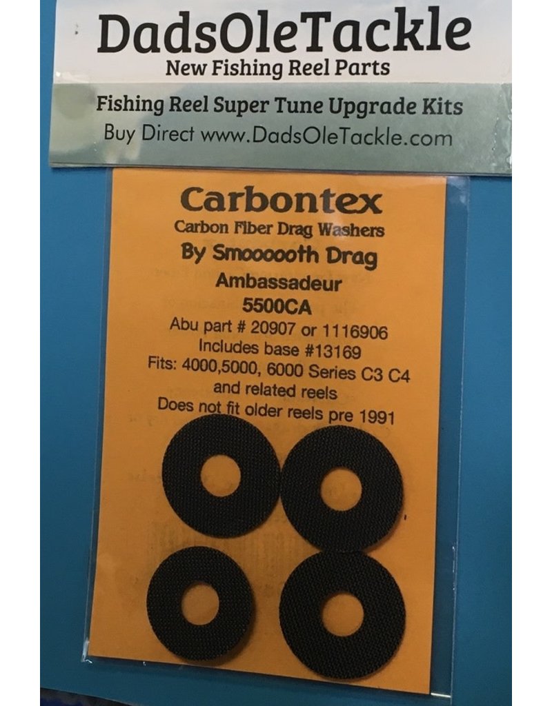 Smoooooth Drag Carbon Drag Washers to fit most Abu Garcia Ambassadeur Round Reels - CD101