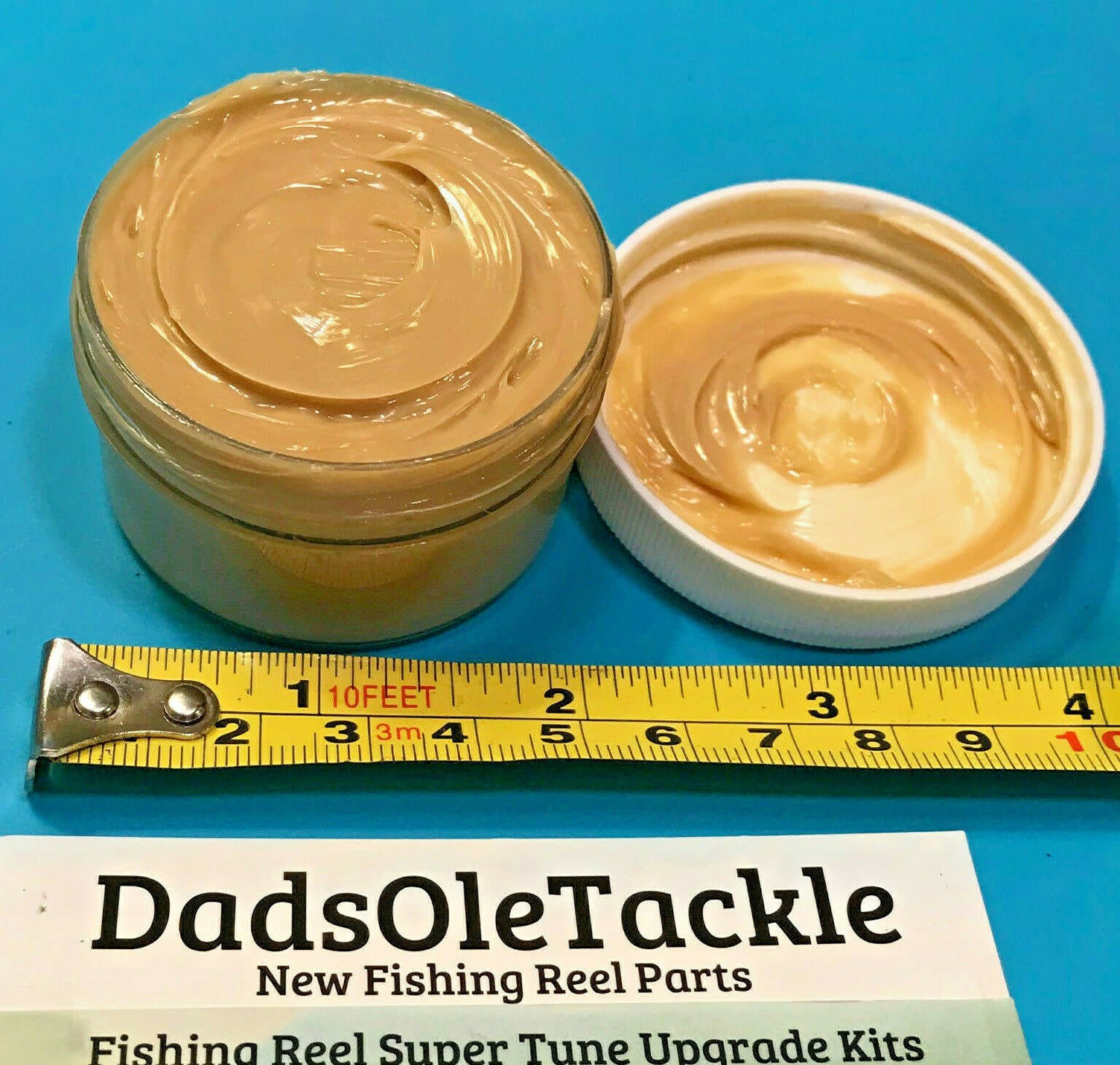 2 ounces of Cal's Tan Universal Reel & Star Drag Grease. Comes in