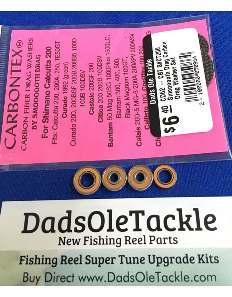 K25 - CD52, D9, D48, D34 qty 2 Shimano Bantam Curado and Bantam Citica  Super Tune Kit Stainless Reel Bearings Carbon Drags - DadsOleTackle