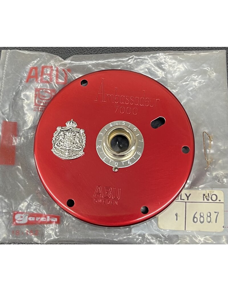 6887 - Abu Garcia 7000 Red Side Plate New Old Stock