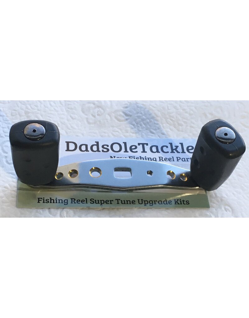 Abu Garcia Upgraded Abu Garcia Ambassadeur Pro Max II Handle Ported With Gold Trim On Ports With Gray Grips with bearings added