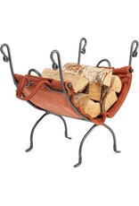 Uniflame Uniflame Olde World Iron Firewood Log Holder with Suede Leather Carrier