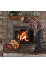 Uniflame Uniflame Olde World Iron Firewood Log Holder with Suede Leather Carrier