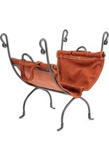 Uniflame Uniflame Olde World Iron Firewood Log Holder with Suede Leather Carrier