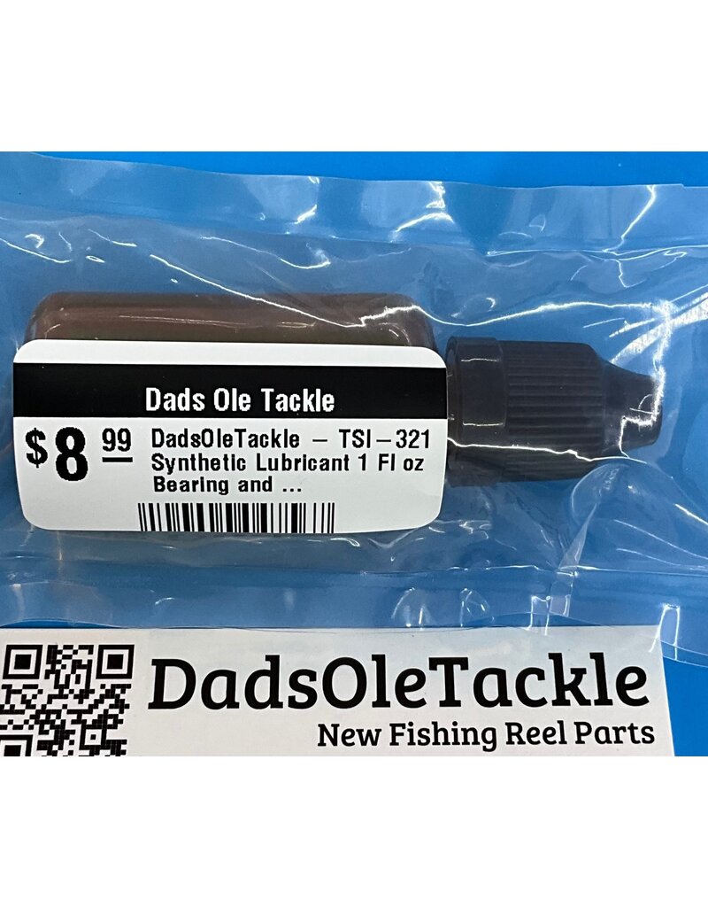 DadsOleTackle - TSI-321 Specially Formulated Synthetic Lubricant Fishing Reel Bearing Oil in 1 oz. Needle Dropper Bottle