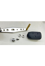 Abu Garcia Abu Garcia Ambassadeur Silver Anodized Aluminum Handle Large Gray Grips with Bearings