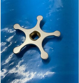 Abu Garcia 21562 - Ambassadeur Aluminum Left Hand Threads Star Wheel Silver with Black Shield