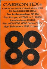 Smoooooth Drag Carbon Drag Washers to fit most Abu Garcia Ambassadeur Round Reels - CD101