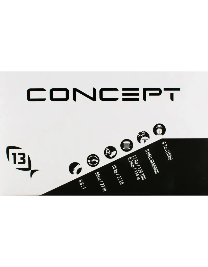 13 Fishing 13 Fishing Concept C2 GEAR RATIO: 6.8:1