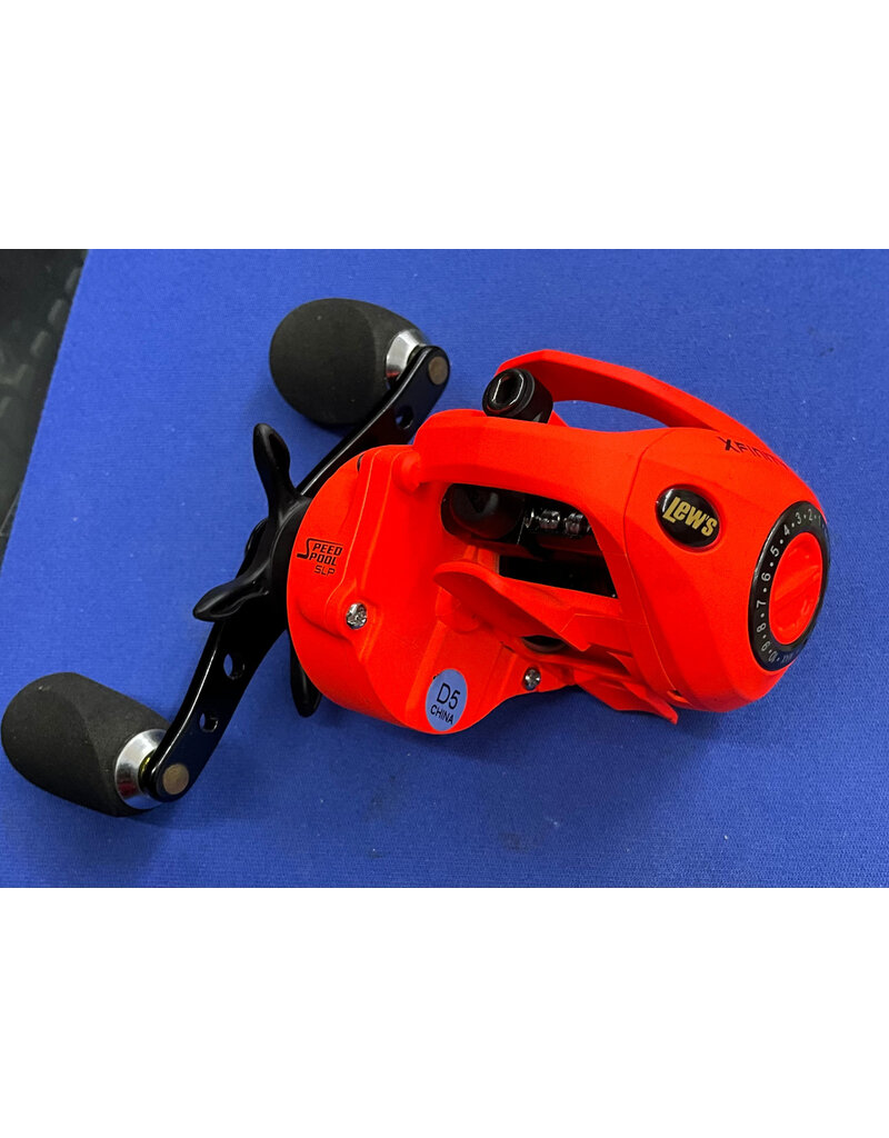 Lew's Xfinity XF1SHA Blaze Orange Low Profile Baitcast Fishing Reel Excellent!