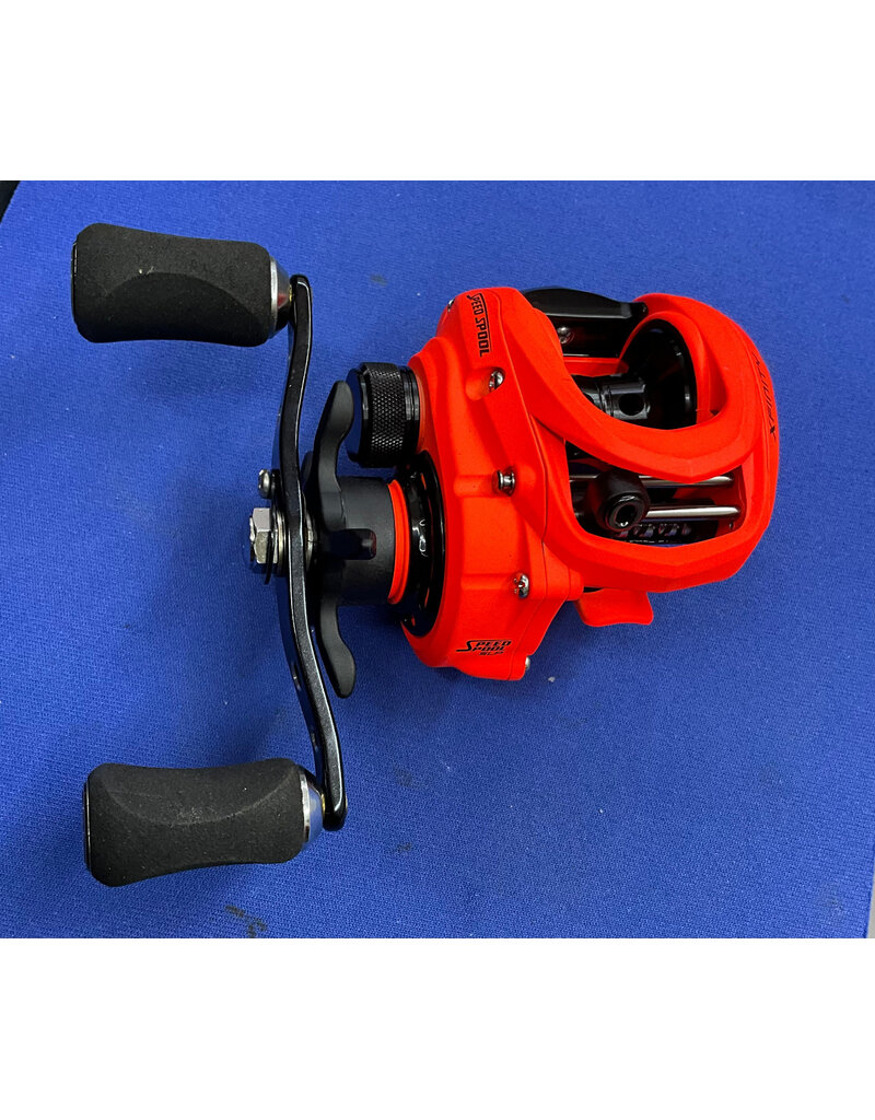 Lew's Xfinity XF1SHA Blaze Orange Low Profile Baitcast Fishing Reel Excellent!