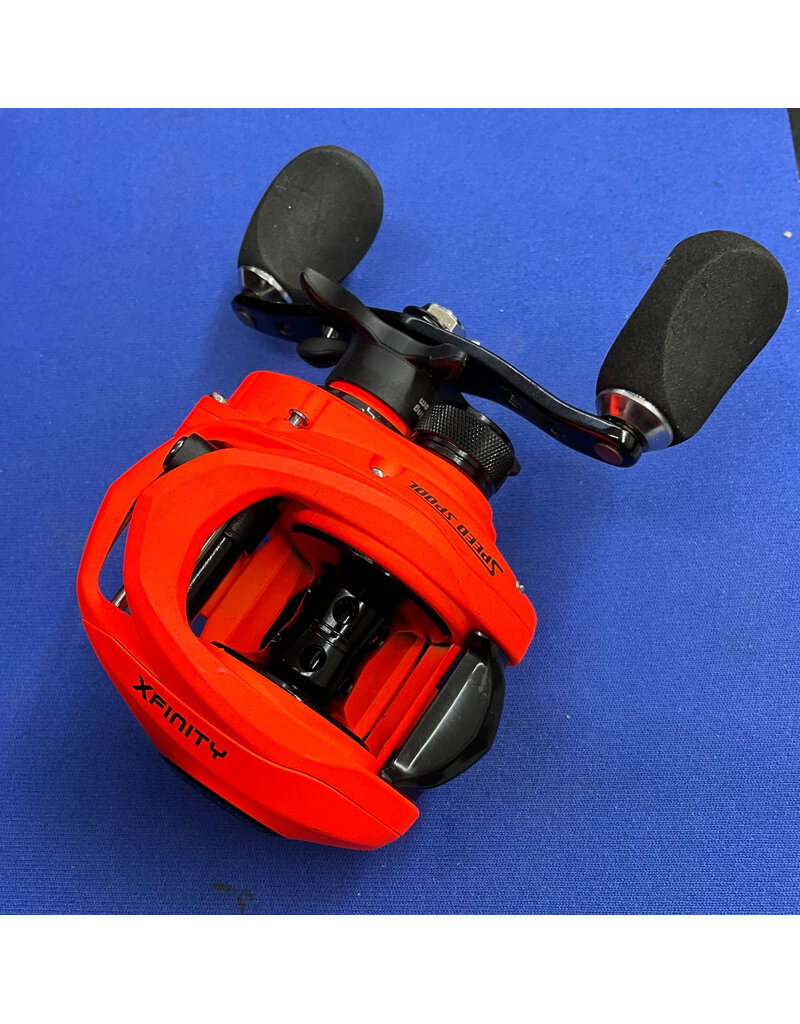 Lew's Xfinity XF1SHA Blaze Orange Low Profile Baitcast Fishing Reel Excellent!