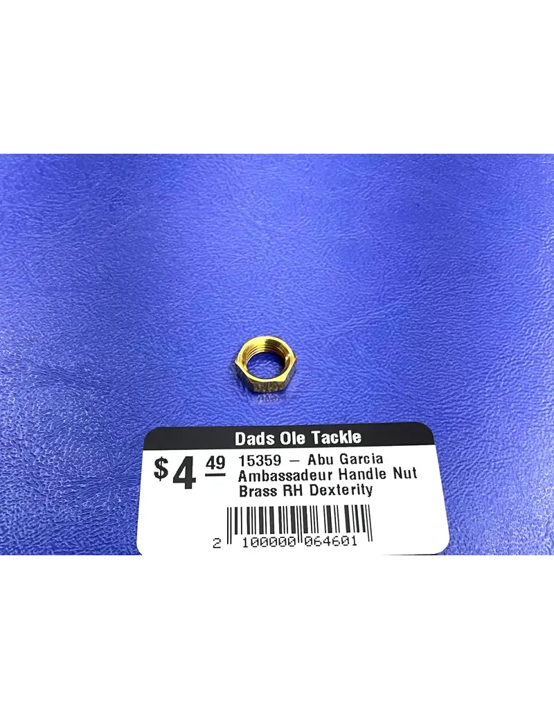 Abu Garcia 15359 -Right Hand Thread Handle Nut Brass - Abu Garcia Ambassadeur -
