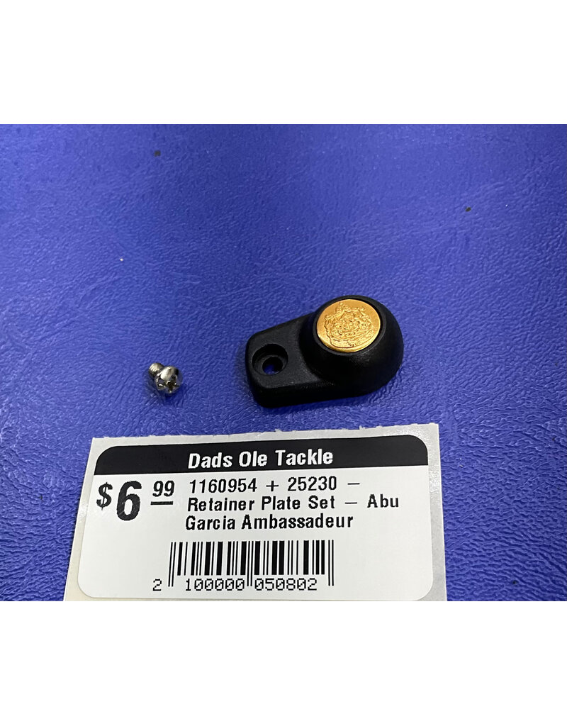 Abu Garcia 1160954 + 25230 Abu Garcia Ambassadeur Black Handle Nut Cover Plate With Screw