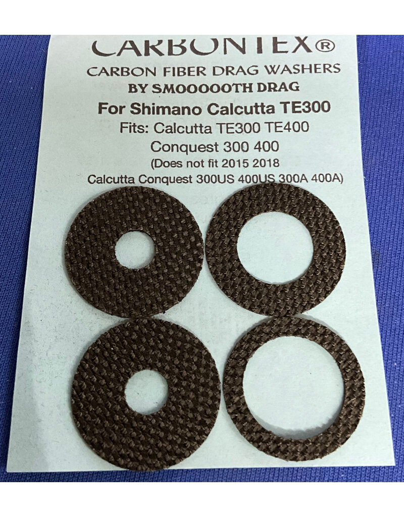 Smoooooth Drag CD128 -Smooth Drag Carbon Fiber Drag Washer Set Shimano Conquest & Calcutta CTE300/400