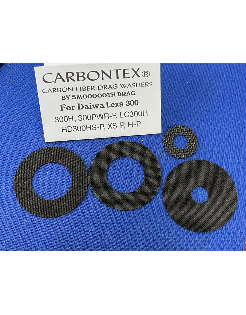 Smoooooth Drag Smoothdrag Carbon Washer Drag Set CD129 fits Daiwa Lexa300, 300H, 300PWR-P, LC300H, HD300HS-P, XS-P, H-P