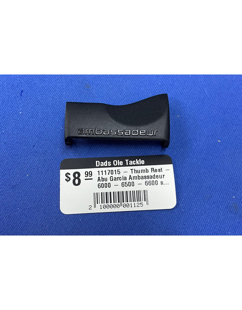 Abu Garcia 1117015 - Abu Garcia Ambassadeur 6000, 6500, 6600 Black Plastic Thumb Rest