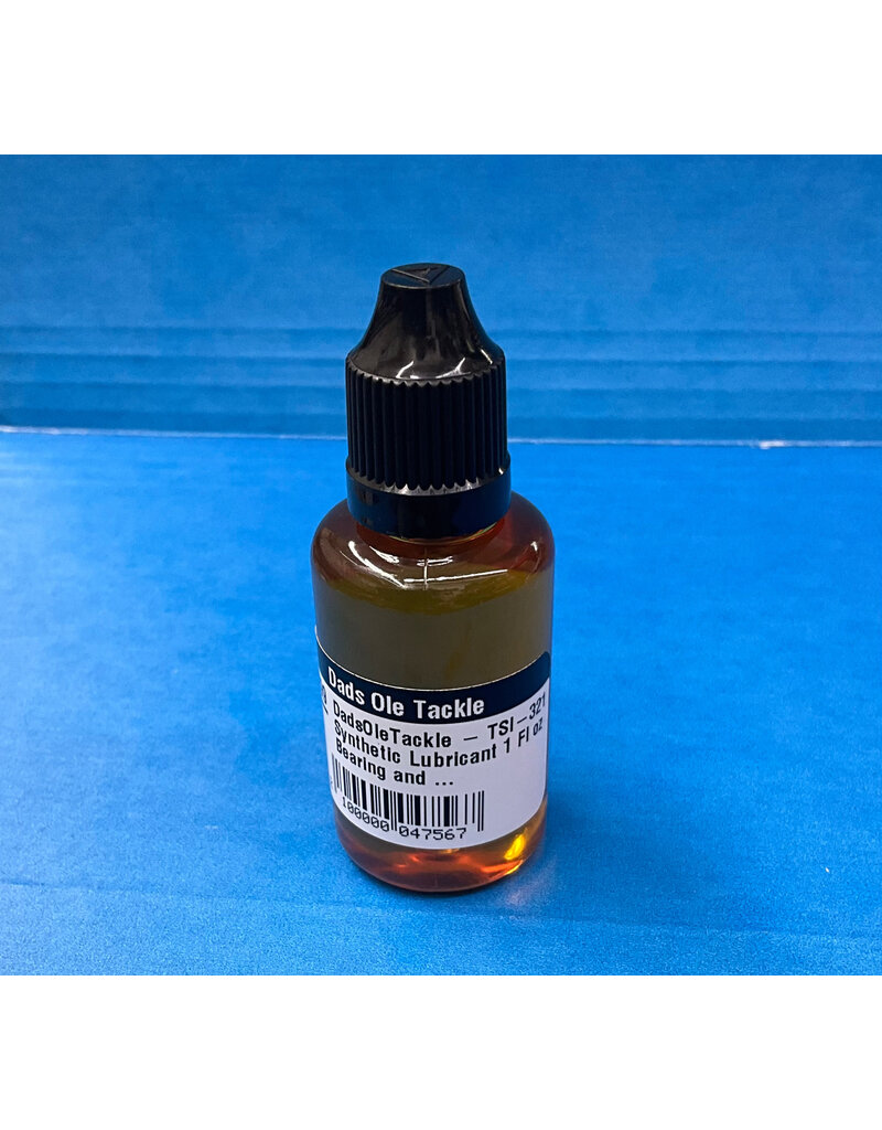 DadsOleTackle - TSI-321 Specially Formulated Synthetic Lubricant Fishing Reel Bearing Oil in 1 oz. Needle Dropper Bottle