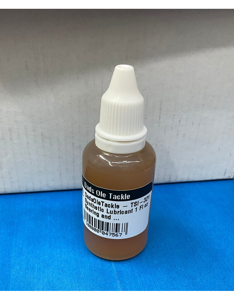 DadsOleTackle - TSI-321 Specially Formulated Synthetic Lubricant Fishing Reel Bearing Oil in 1 oz. Needle Dropper Bottle