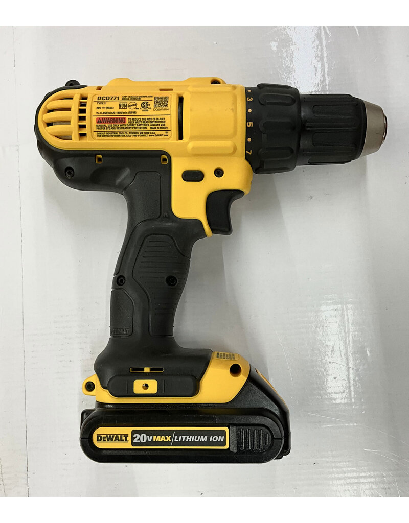 DEWALT NEW DEWALT 20-Volt MAX Lithium-Ion Cordless 1/2 in. Compact Drill/Driver with 2.0 Ah Battery
