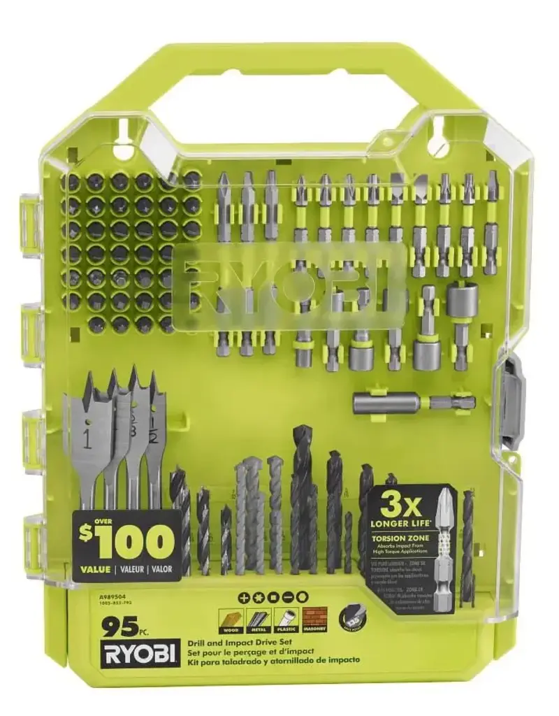 RYOBI RYOBI A989504 - 95 PC. DRILL and IMPACT DRIVE SET