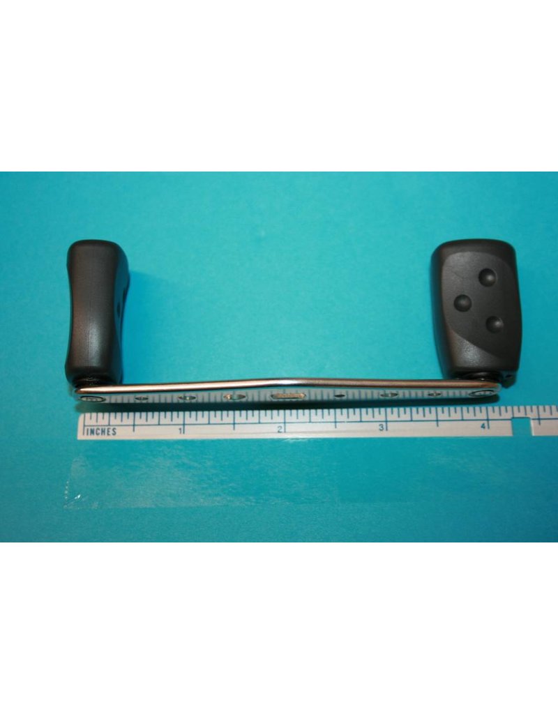 Abu Garcia Abu Garcia Ambassadeur 4" Revo Handle Dark Gray Grips With Regular 2-Plastic Bushings In Each Grip