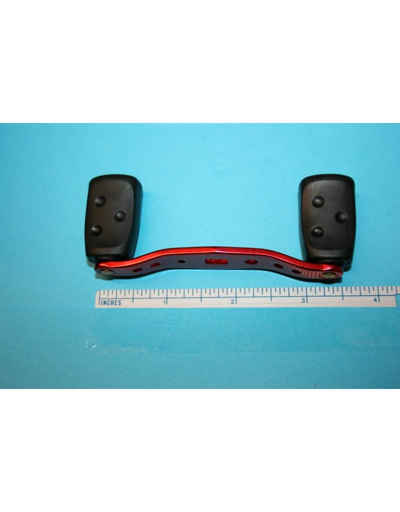 Abu Garcia 1252090 - Abu Garcia Ambassadeur Black Max Ported Curved Anodized Red Aluminum Handle