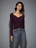 Nation Alejandra Ruched Crop Tee Mulberry