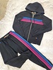 Aviator Nation 5 Stripe Womens Sweatpant Black/Pink/Purple