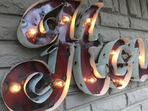 Arkansas Razorbacks HOGS Lighted Wall Sign - Art
