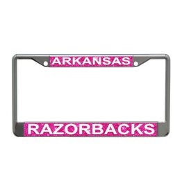 Wincraft Arkansas Razorback Pink Sparkle License Frame