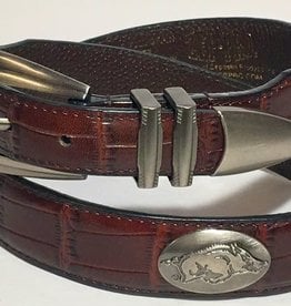 Zep-Pro Arkansas Razorback Brown Crock Leather Concho Belt