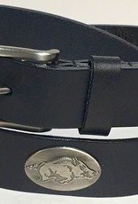 Zep-Pro Arkansas Razorback Black Leather Concho Belt