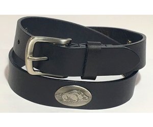 Arkansas Razorback Black Leather Concho 