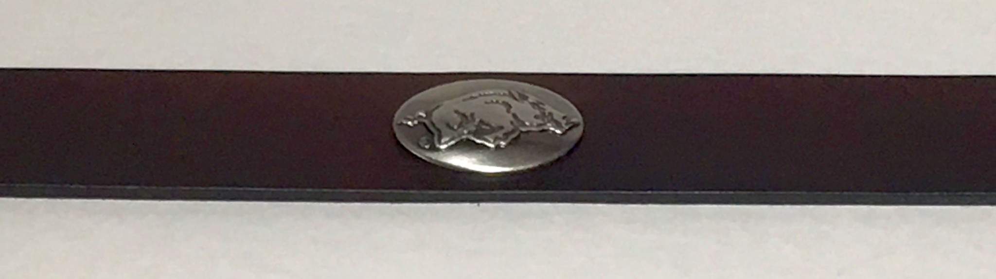 Zep-Pro Arkansas Razorback Black Leather Concho Belt