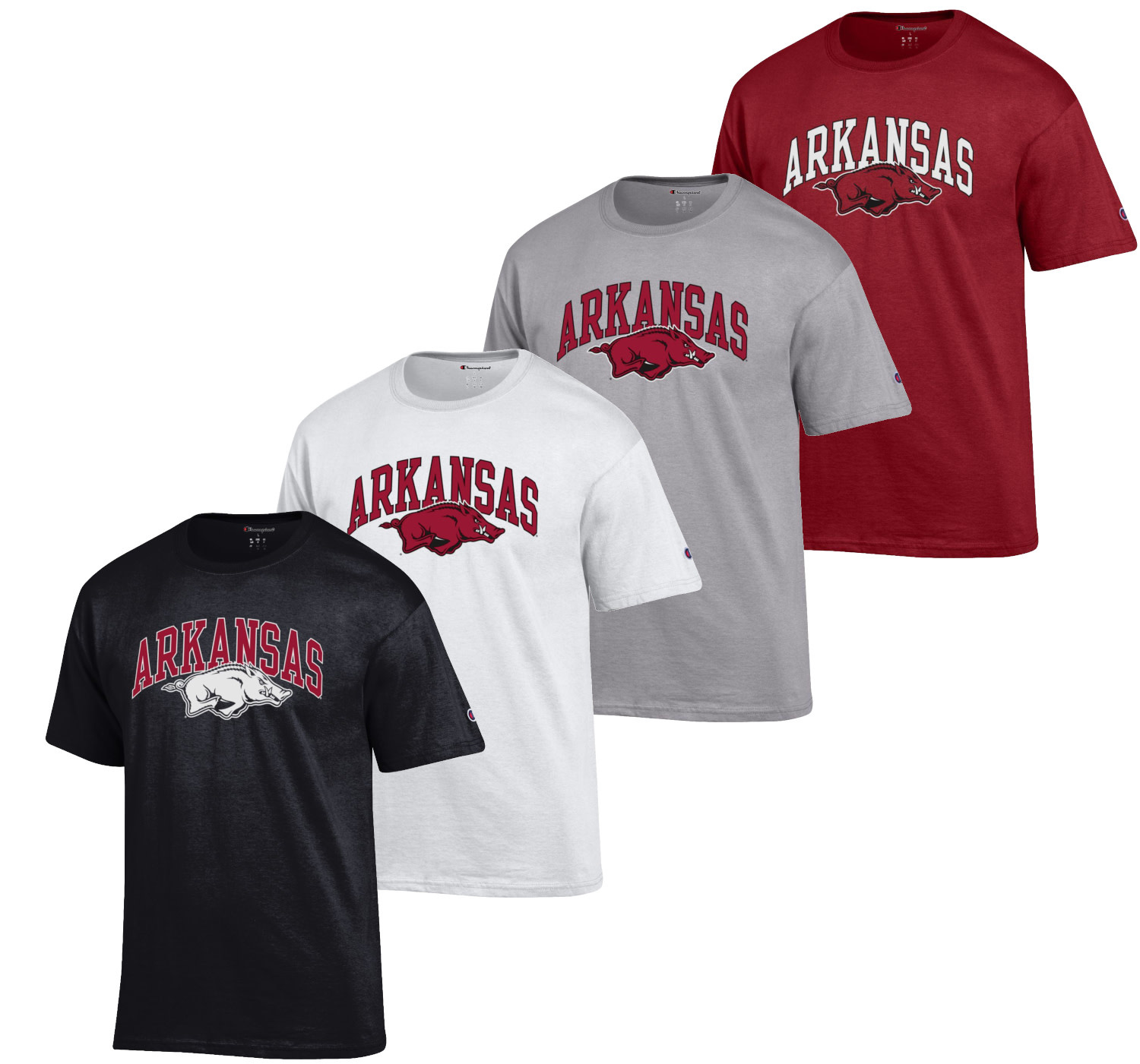 Champion Arkansas Razorback Basic Short Sleeve Jersey Tee By Champion