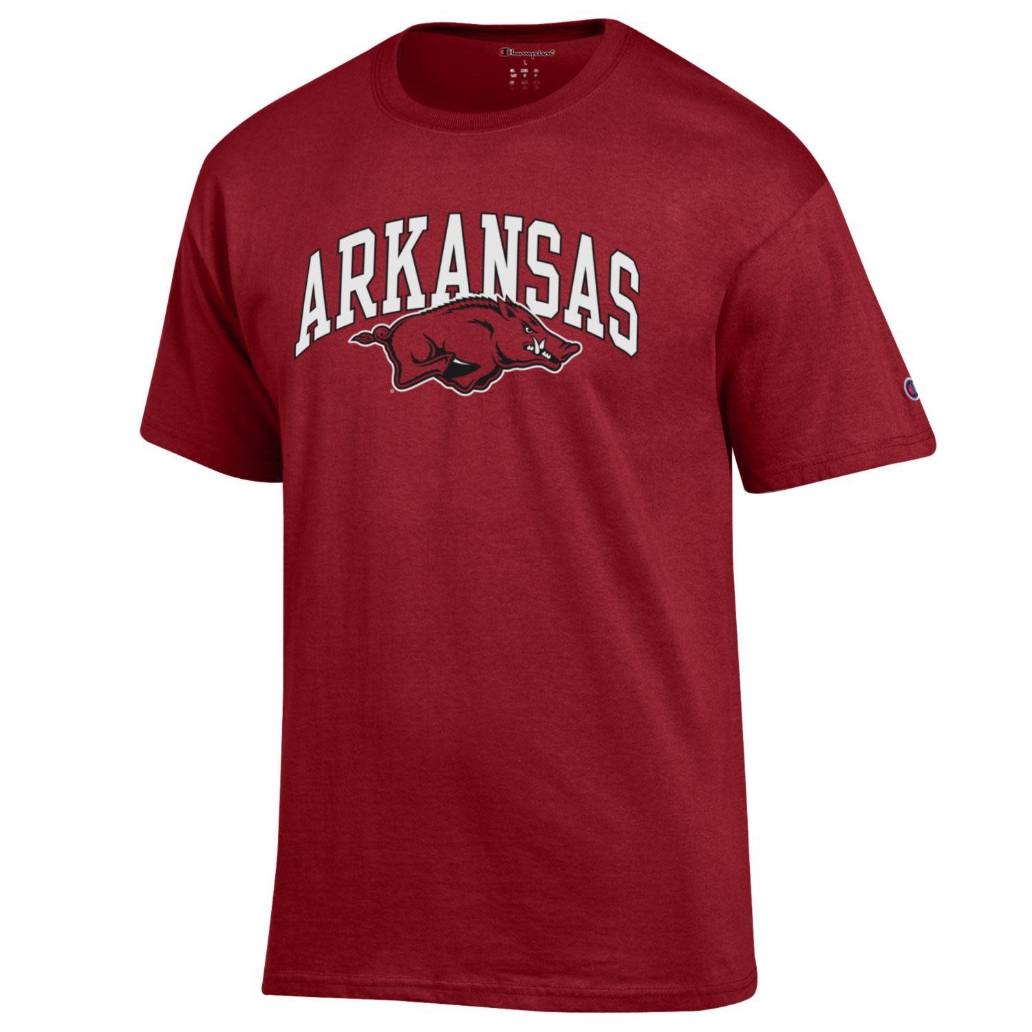 Champion Arkansas Razorback Basic Short Sleeve Jersey Tee By Champion