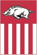 University Blanket & Flag Arkansas Razorbacks Hog & Stripes Home Banner