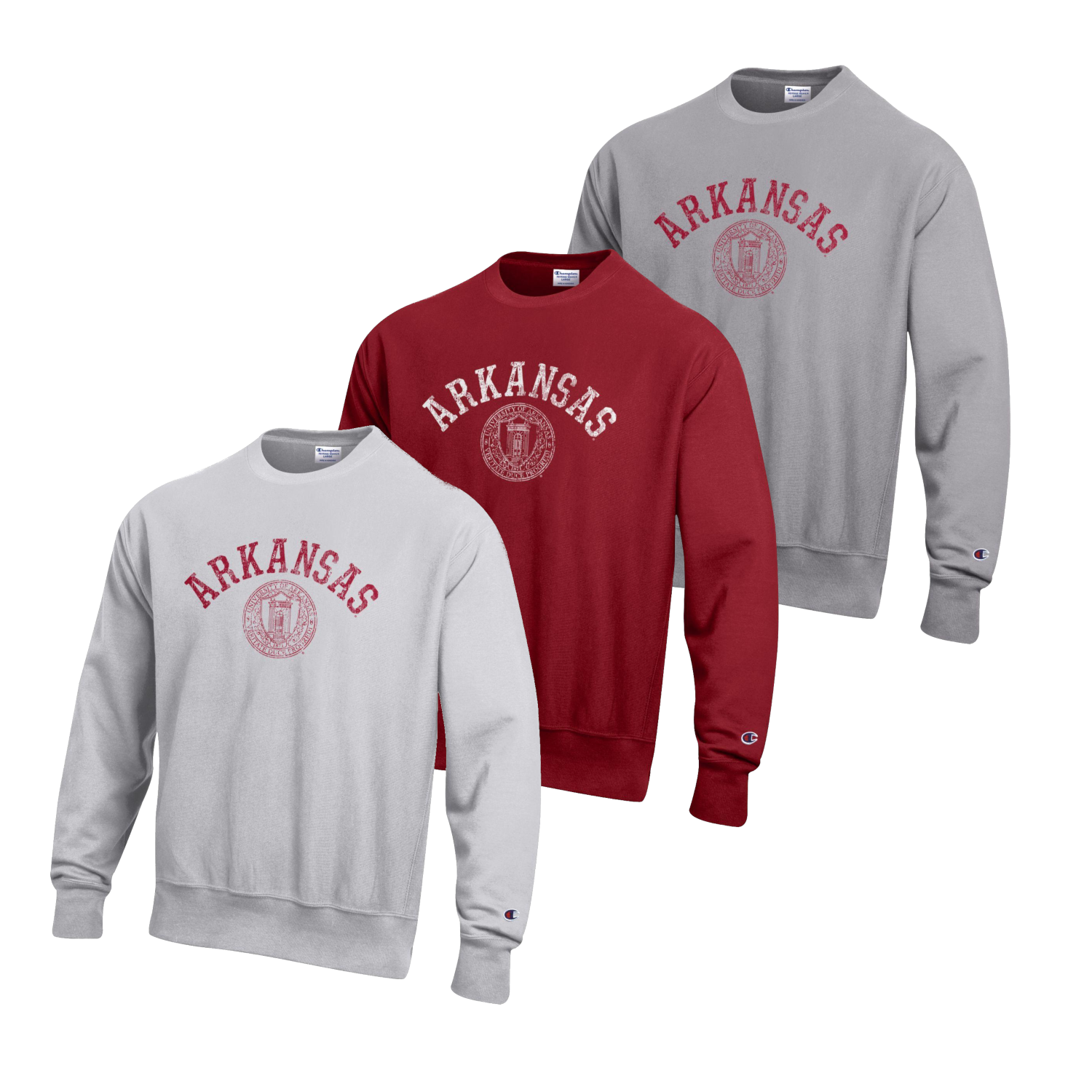 champion reverse weave crew red