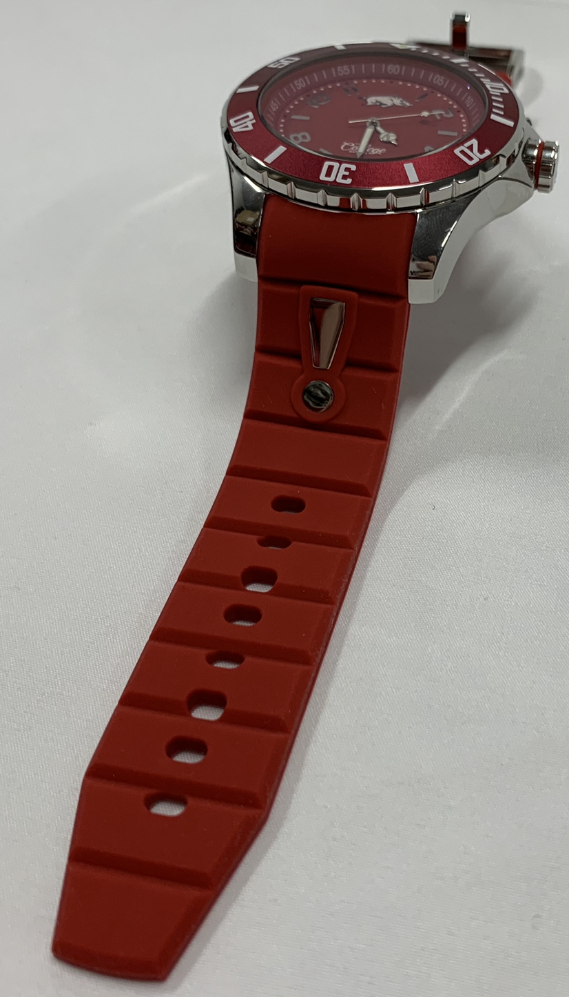 The College Watch Company Arkansas Razorback Men's 55MM Watch